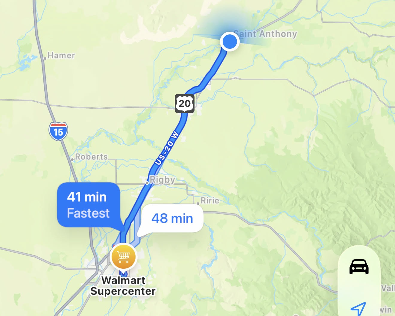 And just my luck I drew the short straw and it took me all the way to Saint Anthony.
