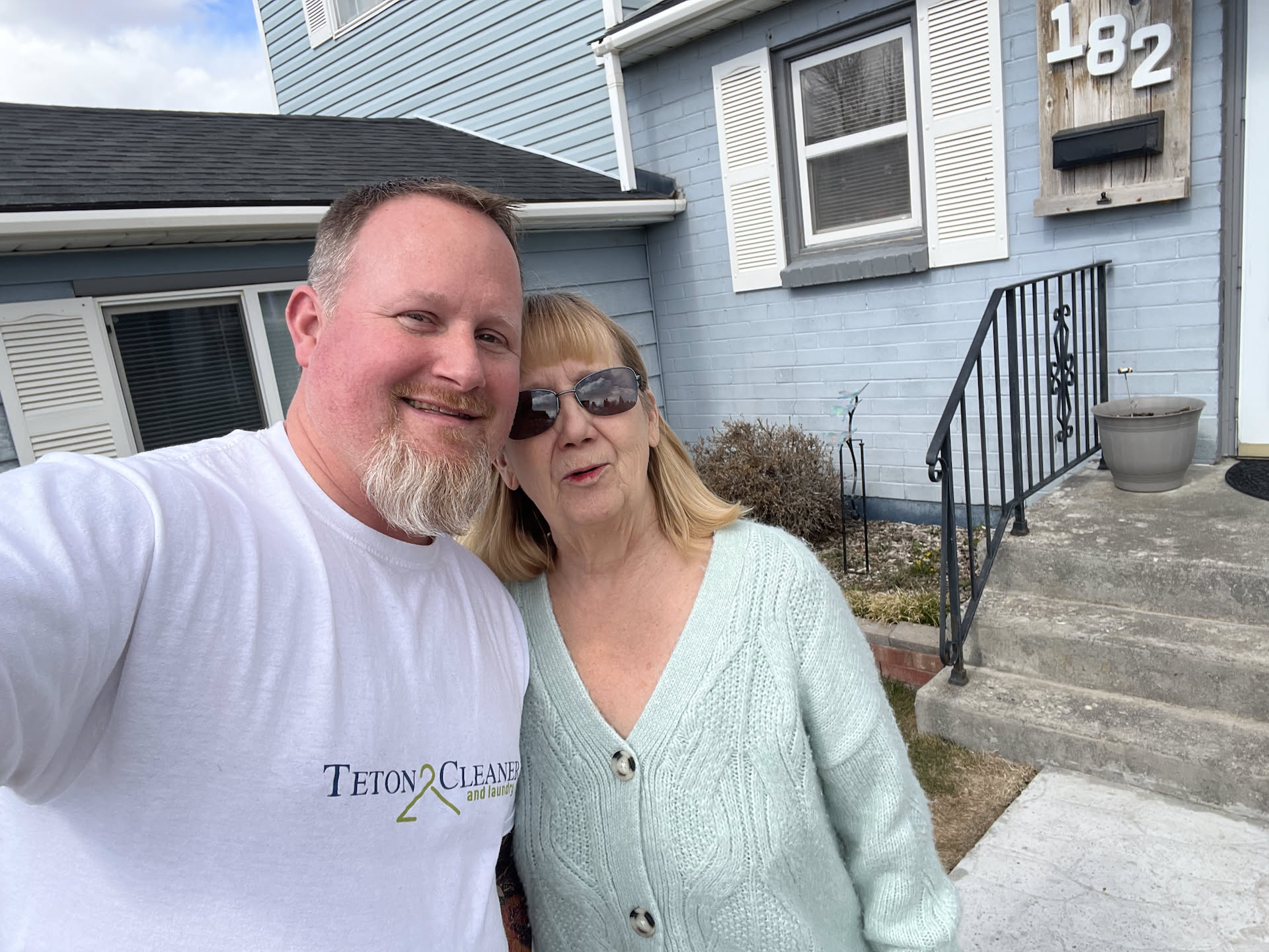 After work Nick went and got a hair cut and then went to visit his parents (dad ran because he didn’t want to be in the pic).