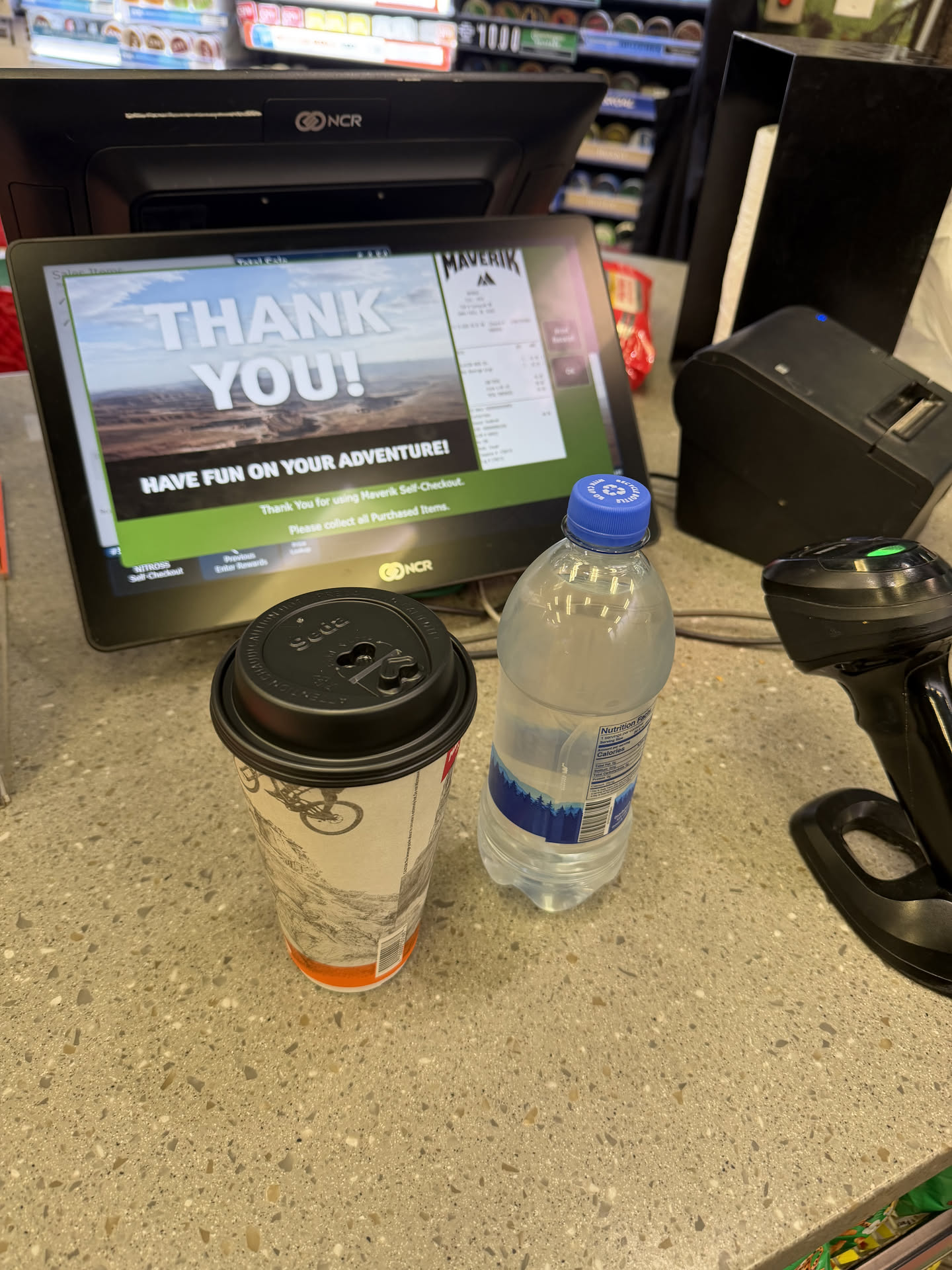 Getting that coffee before the delivery
