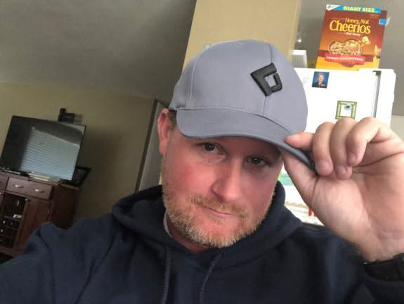 Tyson gave me a new hat to wear. This is the logo of the company I am now working for.