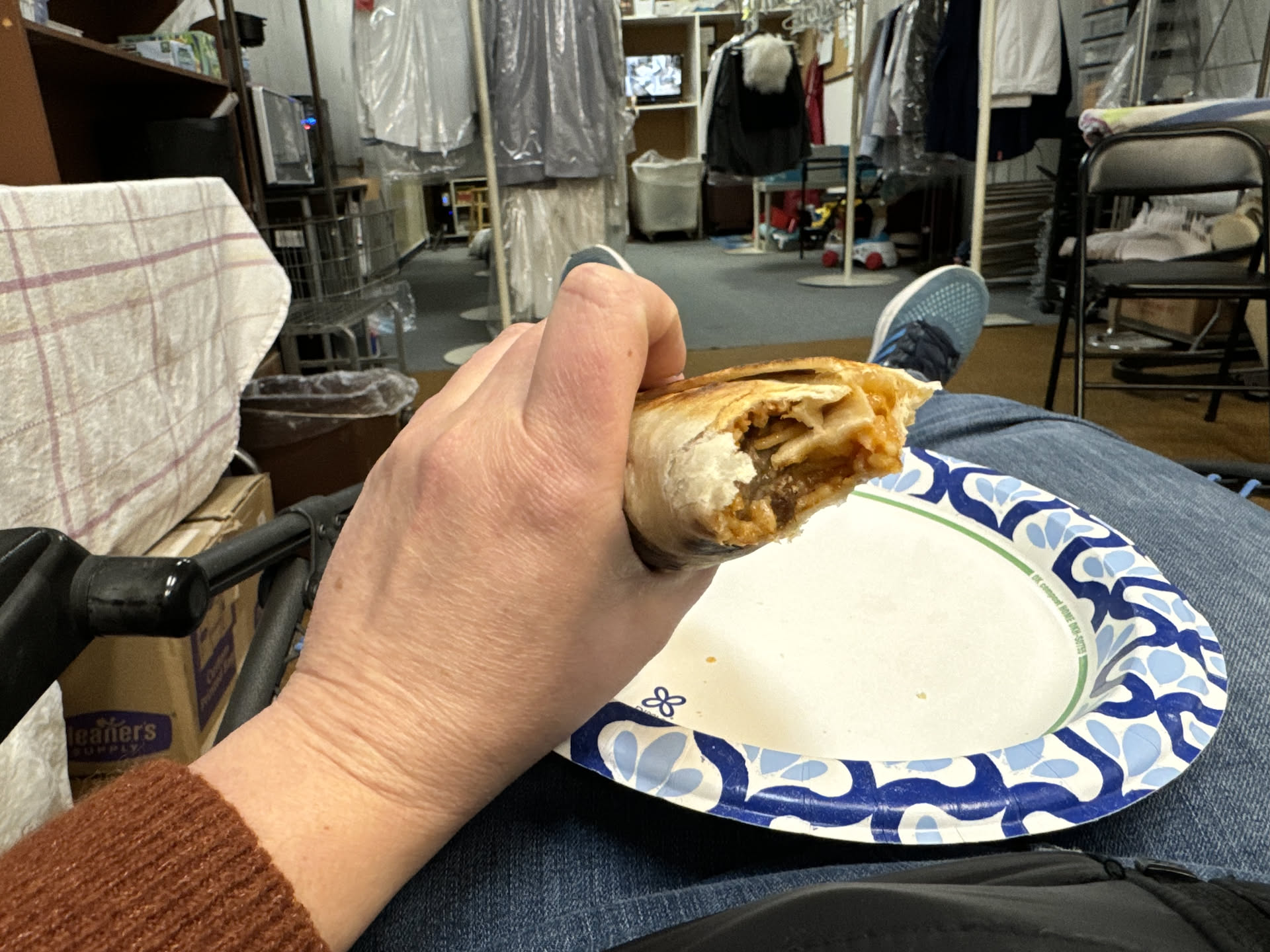 Deanna had one of her steak burritos for dinner (and so did Nick and Ethan).