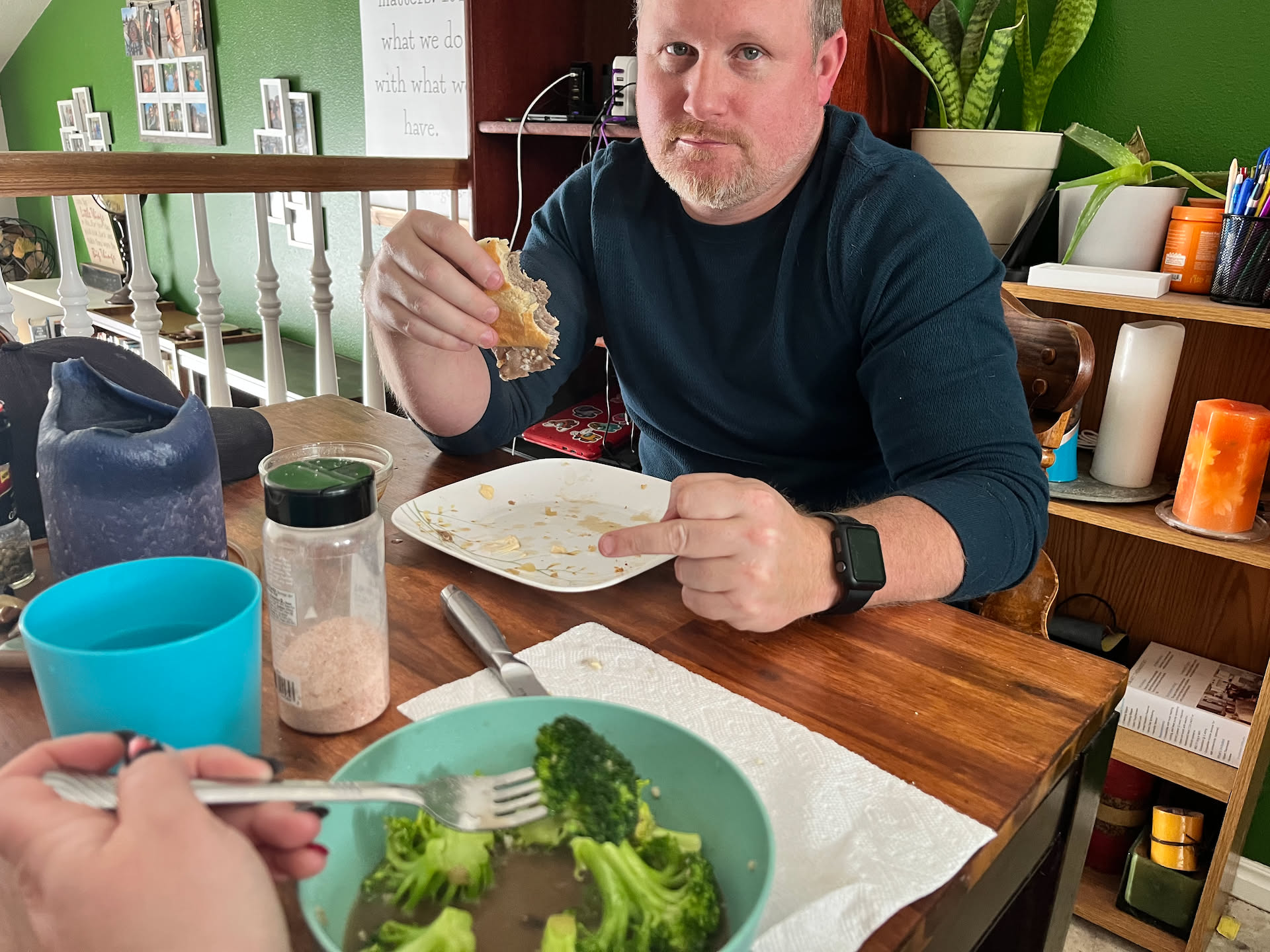 For lunch, Deanna made some amazing French Dips.