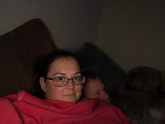 Some snuggles watching Scott Pilgram.