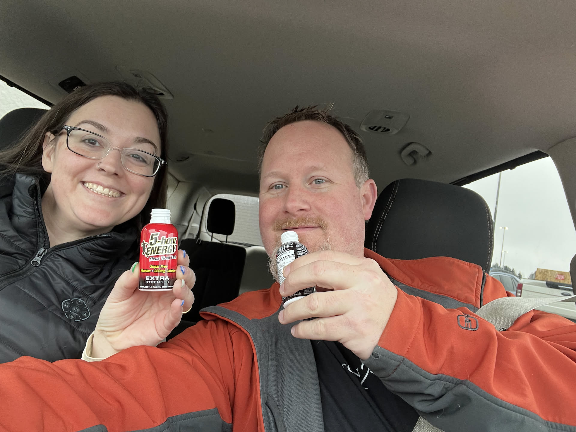 After breakfast, we did a quick stop at Wal-Mart for some work essentials, and took a quick 5 Hour shot to get us going.
